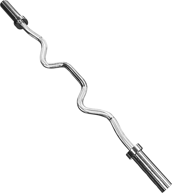 CAP Barbell Solid Olympic Super Curl Bar Chrome,48 inches (OBIS-48-3)