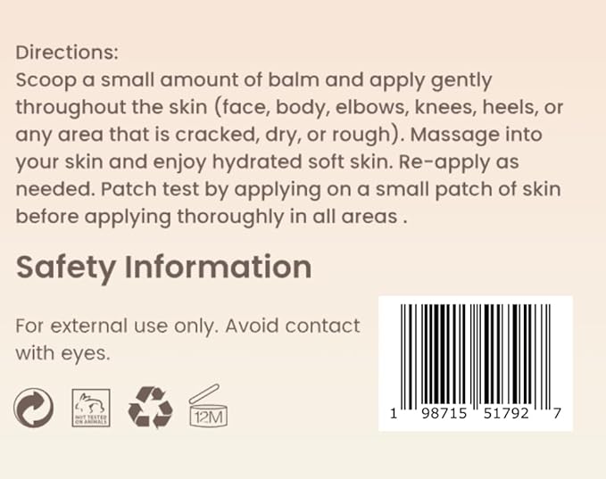 Clariglow Whipped Beef Tallow Face Moisturizer | 100% Grass Fed Beef Tallow Skin Face Balm Cream | Lotion Balm Body Moisturizer with Honey & Almond | 4 oz | Natural Skin Care