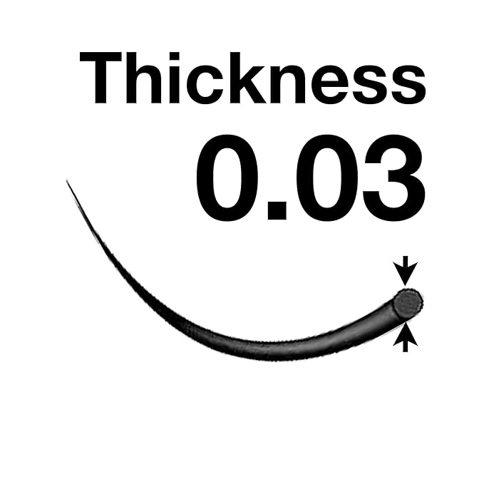 0.03mm Thickness C Curl Eyelash Extension Fine Soft Light-Weight Volume Individual Lash For Easy Fan Eyelash Extensions (11MM)