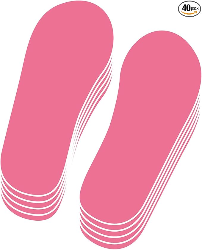 Professional 40 Pairs Spray Tan Feet Pads - Disposable Foam Feet Protectors for Tanning Hygienic & Comfortable Feet for Spray Tanning - Spray Tan Foot Covers for Tanning Tent (Pink)