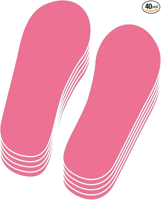 Professional 40 Pairs Spray Tan Feet Pads - Disposable Foam Feet Protectors for Tanning Hygienic & Comfortable Feet for Spray Tanning - Spray Tan Foot Covers for Tanning Tent (Pink)