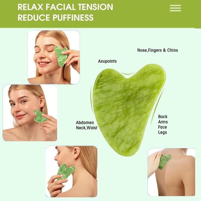 Lymphatic Contour Face Brush- Dry Drainage Facial and Neck Massage Brusher with Gua Sha Tool, Soft Bristle Massager Gift for Women and Girls (Brown)