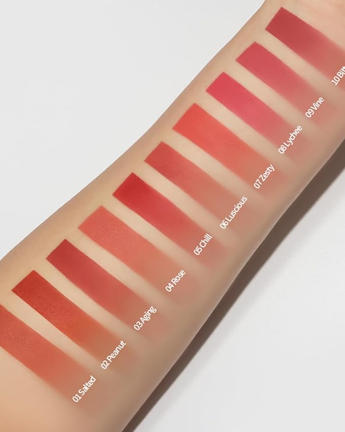 HOLIKA HOLIKA Butter Blur Lip Tint (05 CHILL) - Korean Matte Lip Tint, Lightweight High-Pigmented Lips, Velvety Silky Smooth K-Beauty Lip Makeup, Long Wearing Formula