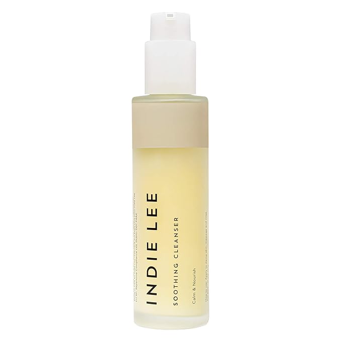 Indie Lee Soothing Facial Cleanser, Gentle, Moisturizing Face Wash + Makeup Remover for Sensitive Skin, Hydrate & Calm Redness with Rose Damascena & Chamomile Oil, Plump & Exfoliate with PHAs, 125ml
