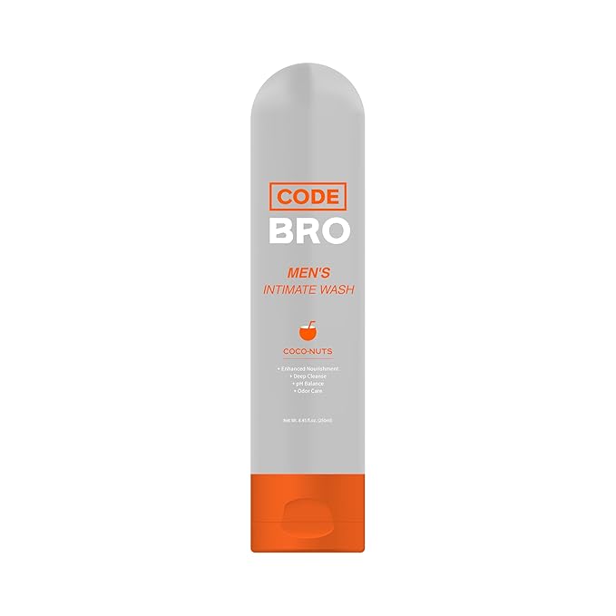Code Bro Men's Intimate Wash Coco-Nuts - Shower Stuff for Men (250ml, 8.45 fl oz)