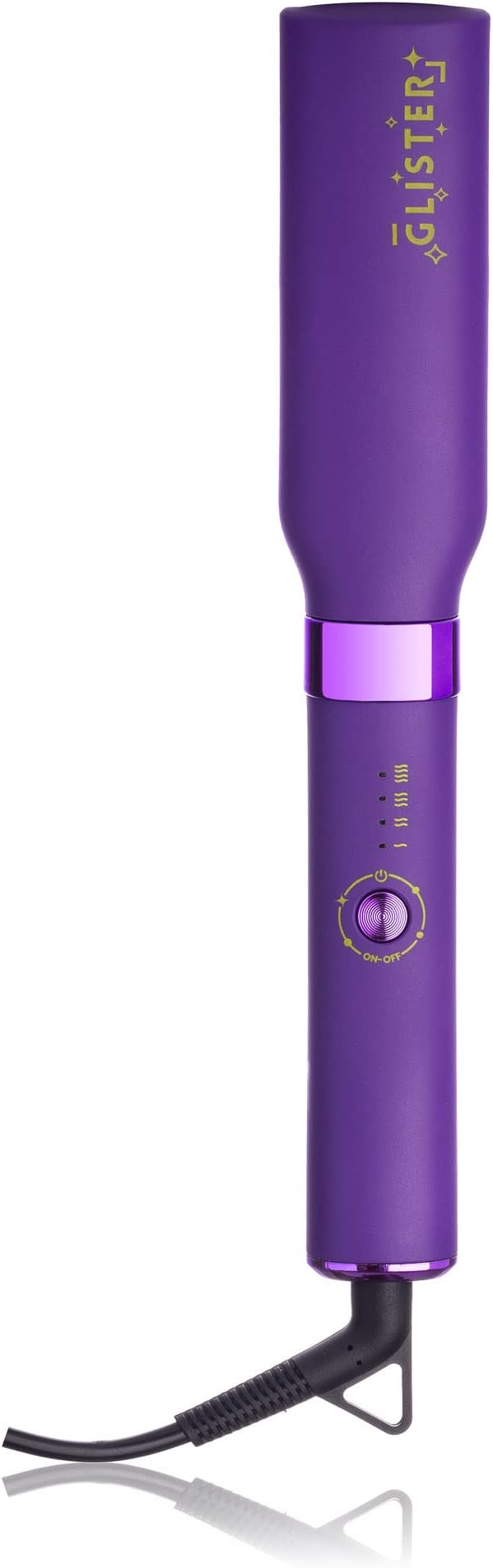 Glister Folding Hair Straightener Brush, Hair Brush for Hair Straightening, Volumizer, Fringe Curler, Hair Styling Comb with Adjustable Temperature- Violet Crush (Purple)