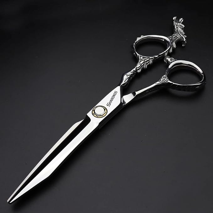 Sharonds 6/7 inch Professional Hair Cutting Scissors Set Hair Cutting Scissors Thinning Teeth Shears Set,Sliver Scissors,Barber,Salon,Hairdressing Scissors Kit,Japanese 440C Scissors (6-inch 3pc-A)