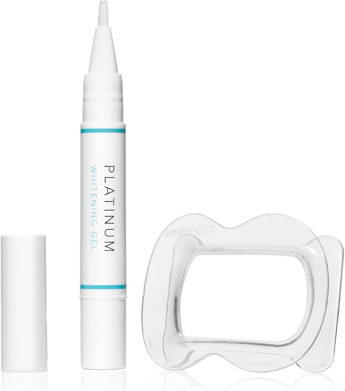 intelliWHITE Platinum Teeth Whitening Pen Kit with Mouth Guard, 14% Hydrogen Peroxide Whitening Treatment, Removes Stains, Safe for Veneers Crowns & Caps, Dentist Formulated, Made in USA