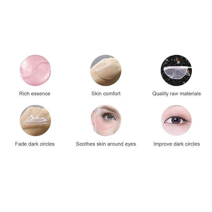 MOND'SUB Under Eye Patches for Puffy Eyes and Dark Circles, Eye Masks for Sleep,Brighten,Fine Lines & Hydration,Pink Eye Masks