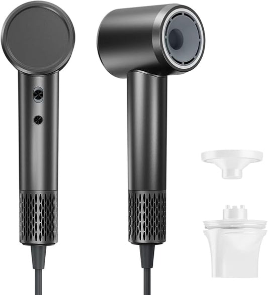 Professional High Speed Ionic Hair Dryer | 130000RPM Blow Dryer for Women | 120M Negative Ions | Low Noise Mini Lightweight Dryer with Magnetic Attachments Fast Drying All Hair Types