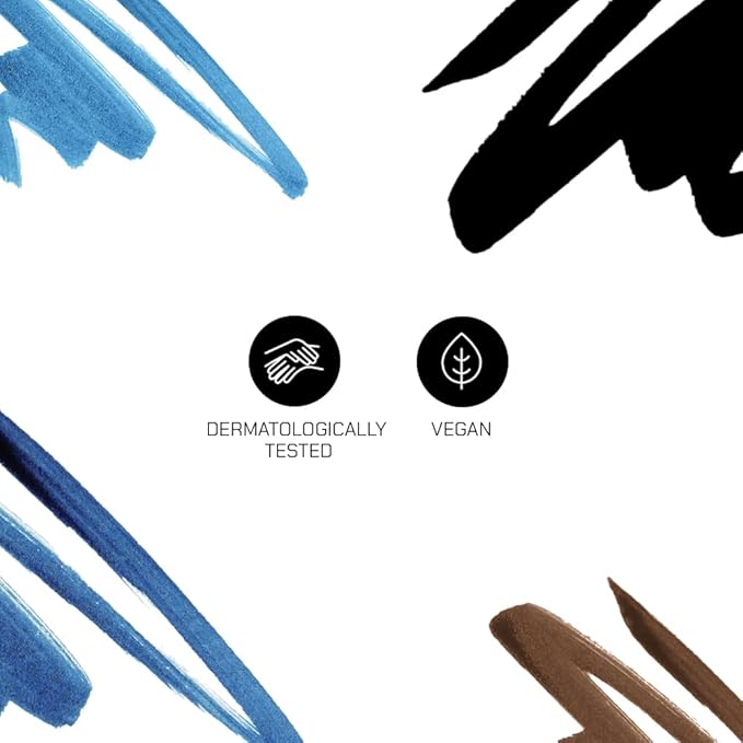 Radiant Professional Lineproof Eye Line - Pen Eyeliner with Flexible Tip Pen for a Long Lasting and Precise Outline - Smudge-Proof, Waterproof Liquid Black Eyeliner For Intense (01 Black)