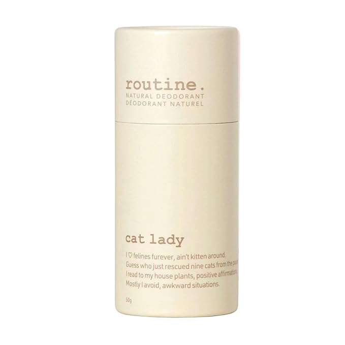 Routine. Natural Deodorant Cat Lady Deo Stick | 1.7 Fluid Oz. Natural Deodorant Aluminum Free Natural Deodorant For Women & Men | (Stick Formula)