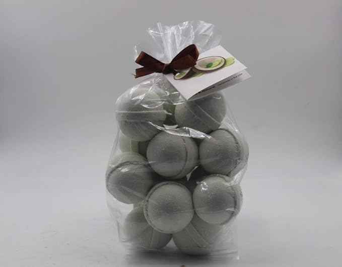 Spa Pure Coconut Lime Verbena - 14 Bath Bomb Fizzies, bath melts, 1 oz gum drop shape - loaded with Shea, Mango & Cocoa Butter - Ultra Moisturizing - Great for Dry Skin