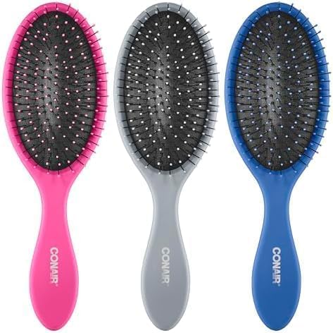 Conair Detangling Hair Brush | Assorted Colors | 3pk, Pack of 8