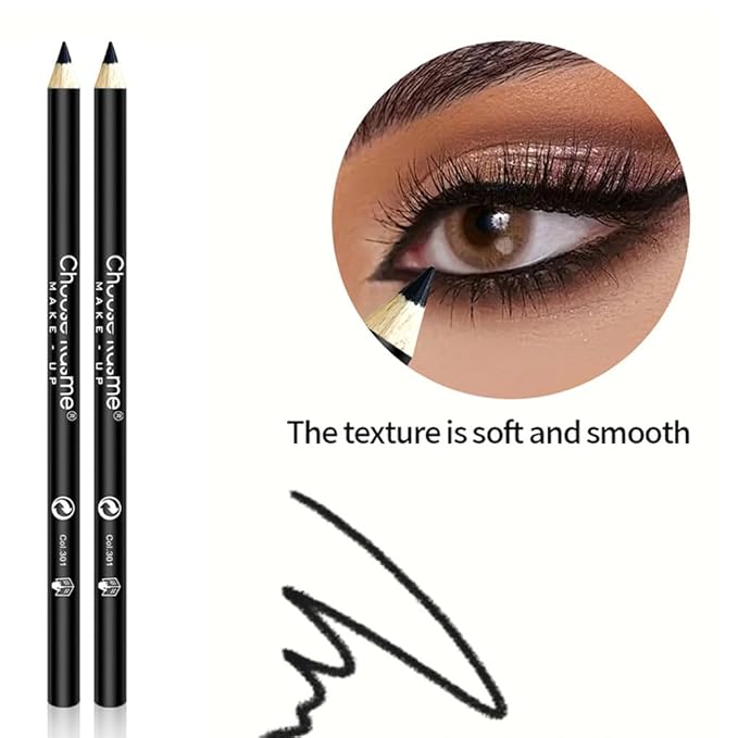 Multipack Bulk Black Eyeliner Penicls for Women, 12 Pcs Highly Pigmented Creamy Eye Liner Pencils Set, Easy to Color, Waterproof & Long-Lasting, Professional Eye Make Up, Soft & Smooth, Fine Tip