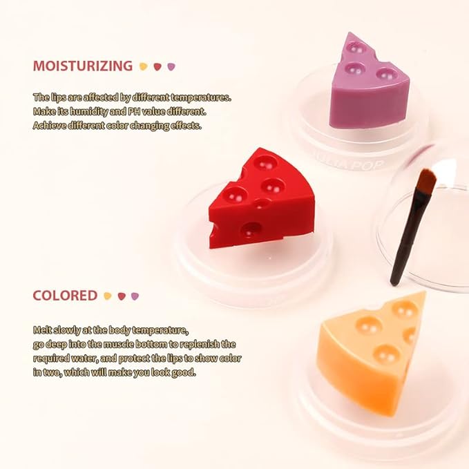 AKARY Triangle Cheese Tinted Lip Balm,