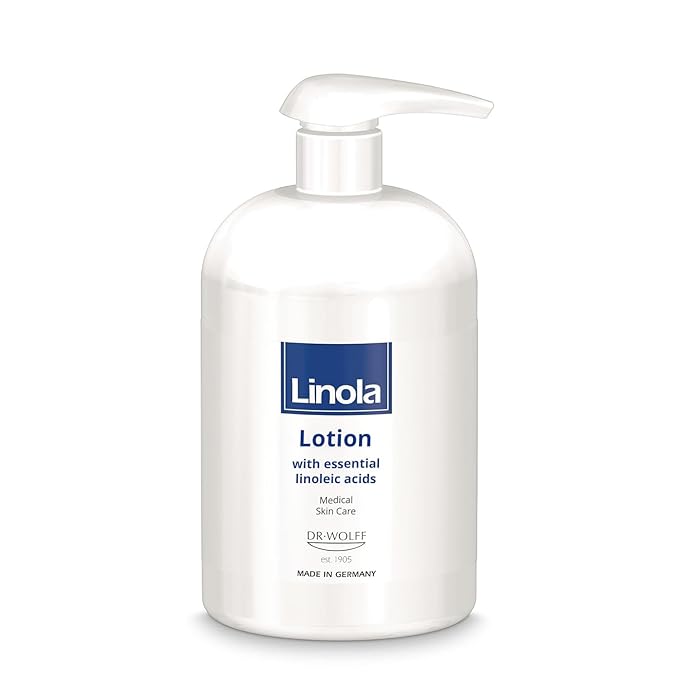 Linola Lotion - Body Lotion with Essential Linoleic Acids - for the Daily Care of Dry & Stressed Skin - Protects & Regenerates Dry Skin - Made in Germany - Vegan - 500 ml (16.9 Fl Oz)
