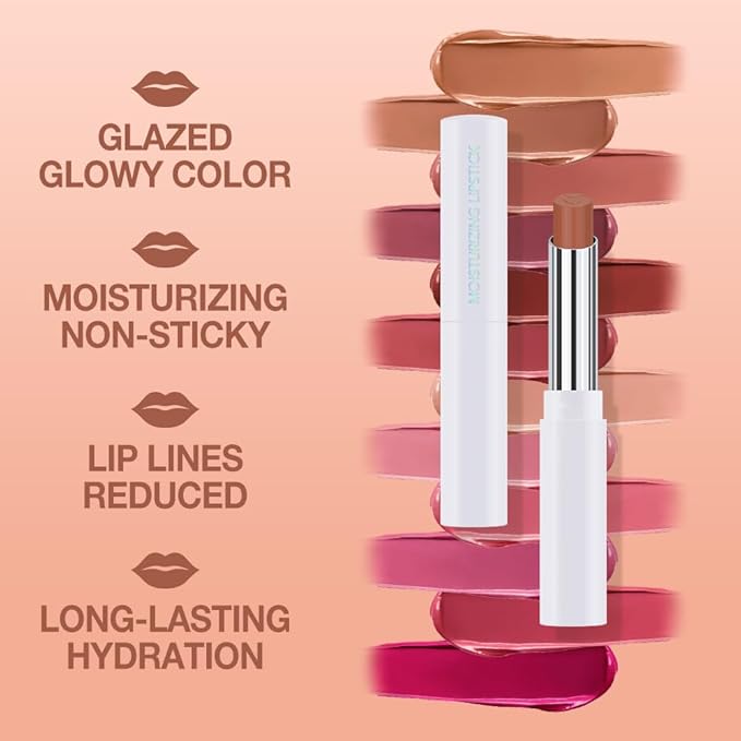 HHLTOH 1Pcs Tinted Lip Balm Moisturizing Lipstick – Waterproof Hydrating Matte Lip Balm for Women, Creamy Natural Color Stain for Dry Lips, Soft Matte Finish with Subtle Scent (#2 Sable)