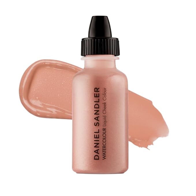 Daniel Sandler WATERCOLOUR LIQUID ILLUMINATOR - 'GLOW' 15ml – Shimmer Liquid Blush for Cheeks Make up, Highlighter – Oil-Free, Lightweight, Buildable & Long-Lasting for Cheeks & Lips