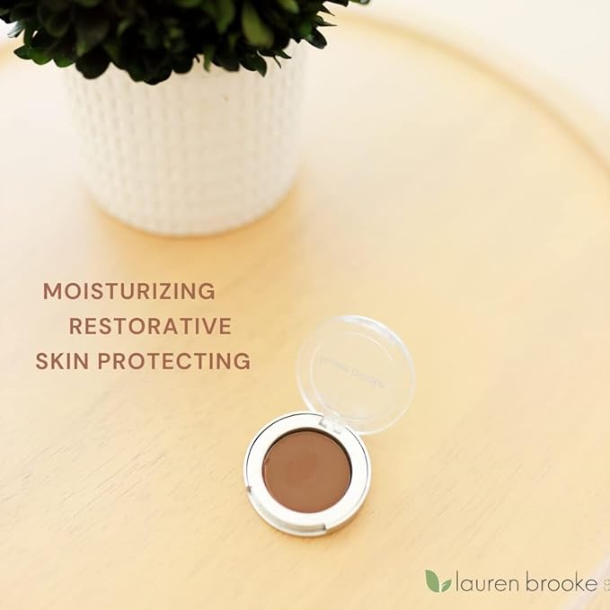 Lauren Brooke Cosmetiques Cream Eyeshadow | Natural Organic, Richly Pigmented Eye Makeup, Creme Eyeshadow For Women (Dark Cocoa (Matte))