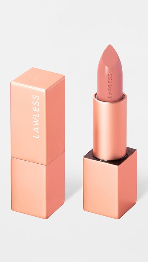Lawless Women's Forget the Filler Lip-Plumping Line-Smoothing Satin Cream Lipstick, Daisy Girl, Pink, 0.1 Ounce