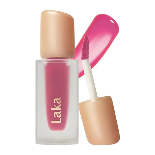 Laka Fruity Glam Tint, 4.5g/0.15oz, Glowing Lip Stain with Wide Color Spectrum, Hydrating & Lightweight Texture, Buildable Color, Non-Sticky, Vegan, K-Beauty (#105 Cold)
