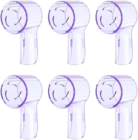 6 Pack Toothbrush Heads Dustproof Cover Compatible with Oral B, Fits for Oral-B iO Series, Pro 1000, 1500, 5000, 7500 Electric Toothbrush, Protects Brush Head and Convenient Travel (Purple)