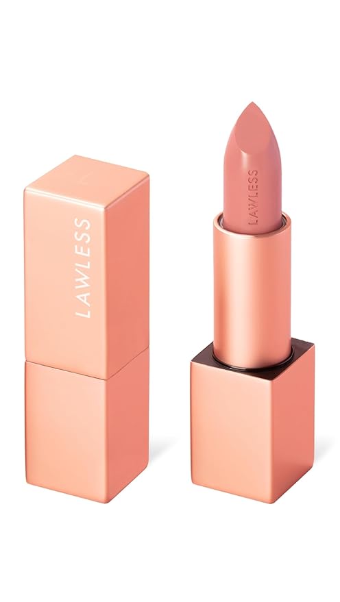 Lawless Women's Forget the Filler Lip-Plumping Line-Smoothing Satin Cream Lipstick, Daisy Girl, Pink, 0.1 Ounce