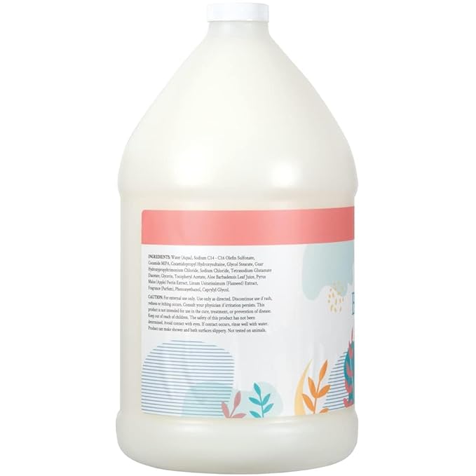 Ginger Lily Farms Botanicals Nourishing Body Wash, 100% Vegan & Cruelty-Free, Apple Pear Scent, 1 Gallon (Pack of 4)