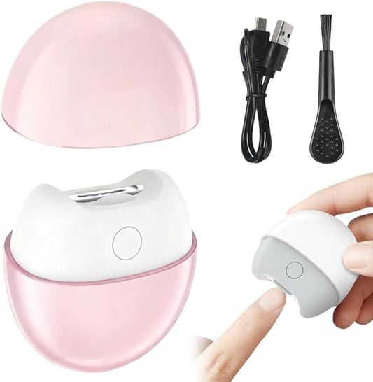 2026 New Electric Nail Clipper, 3 in 1 Electric Polishing Automatic Nail Clippers Electric Nail Trimmer with Light, 2-Speed Adjustable, Electric Toenail Clippers for Seniors Adults (Pink)