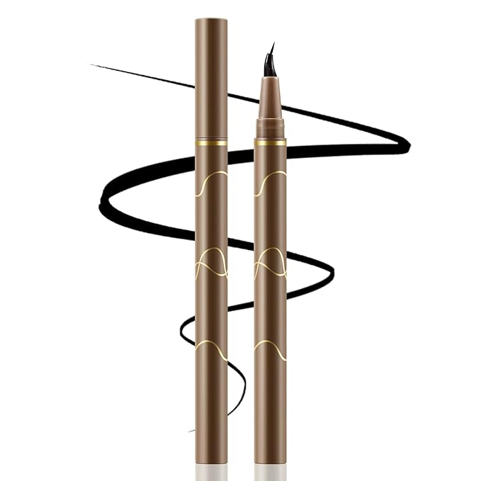 Boobeen Liquid Eyeliner Pen, Matte Eye Liner with Precision CurveTip, Long Lasting Eyeliner Pencil for Bold Eye Makeup, Glides on Smoothly