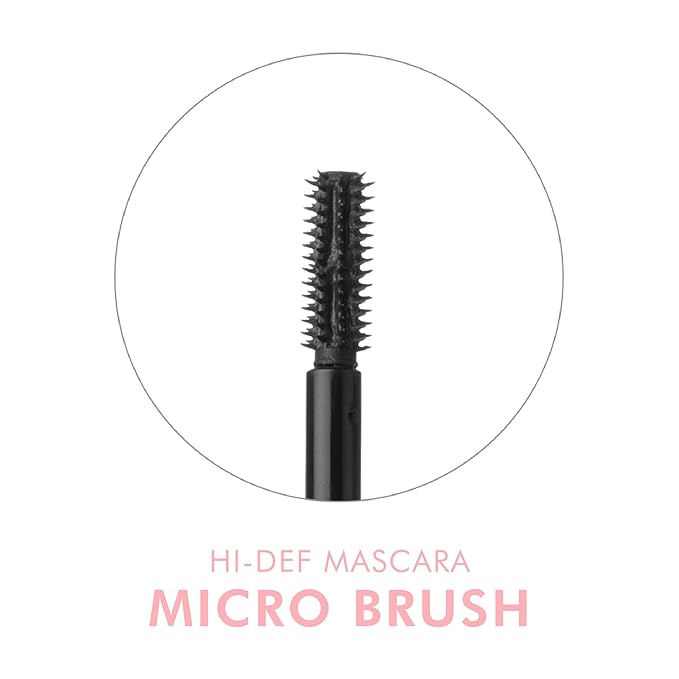 Beauty for Real Hi-Def Mascara, Just Black - Set of 2 - Defining & Volumizing Lash Definer - Humidity & Smudge Proof - Micro Brush Ensures Versatile Application - 1.5 oz