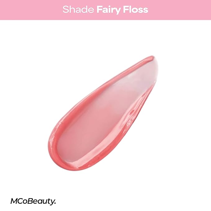 MCoBeauty - Peptide Lip Treatment - Fairy Floss - Sheer Pink Shade - High Gloss Peptide Lip Balm & Plumper with Shea Butter - Hydrating Conditioning Lip Glaze for Soft Smooth Lips - Cruelty Free