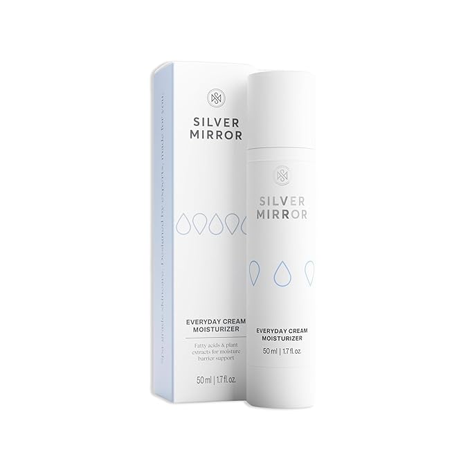 Silver Mirror Everyday Cream Moisturizer (1.7 Fl Oz), Face Moisturizer, Long Lasting Hydration to Plump and Protect, Fast Absorbing, Face Cream for Women, for All Skin Types