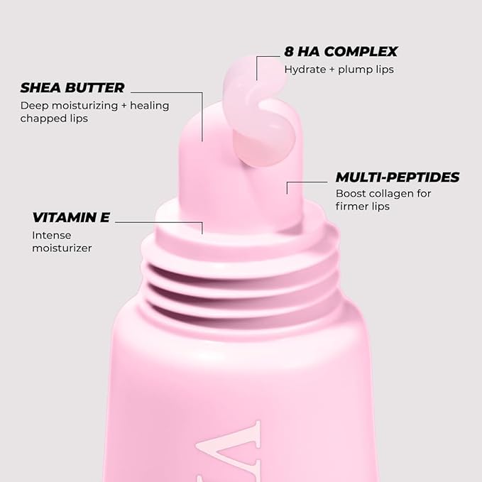 Vitamasques Lip Butter Balm Vanilla Creme Pack of 3, Korean Lip Balm - Peptide Lip Treatment - Lip Balm Hydrating - Light Tinted Lip balm - Made in Korea - 0.33 fl.oz