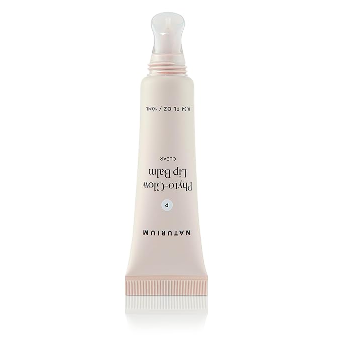 Naturium Phyto-Glow Lip Balm, Hydrating Lip Care with a Glossy Finish, 0.34 oz Clear