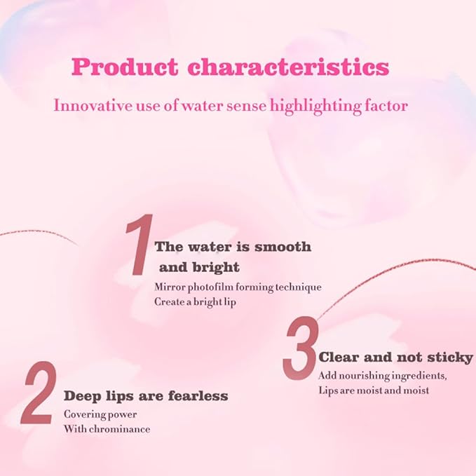 Yasovigi 6 Colors Lip Oil Lip Stain, Watery Yasovigi