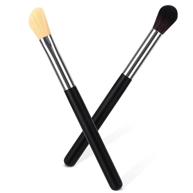 Urtlia Fluffy Eye Makeup Blender Brush Set 2 Pcs Professional Soft Eyeshadow Make up Brushes Tools Reusable