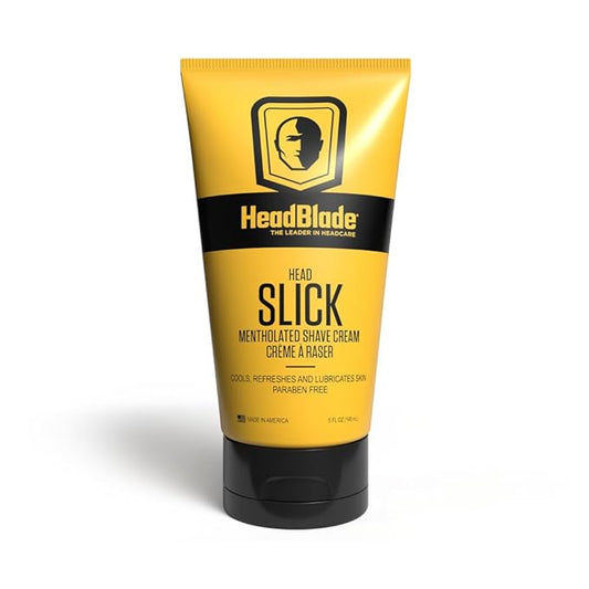 HeadBlade HeadSlick Shave Cream 5 oz for Smooth Head shaving for Bald Men, Helps with Irritation, Redness, & Razor Burn