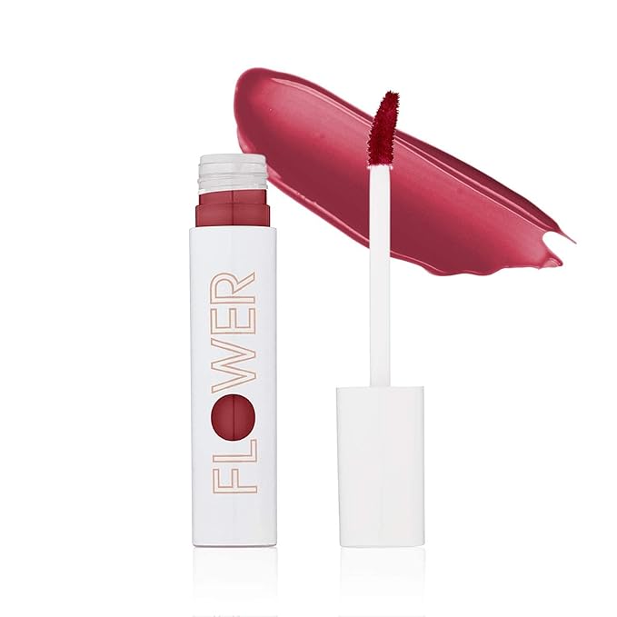 FLOWER BEAUTY Bitten Lip Stain | Vivid Long Lasting Water-based Lips Tint | High Color Moisture Marker | Make Up | (Tempt) (Pack of 2)