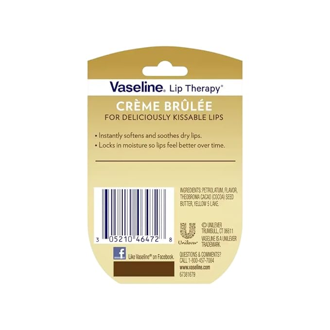 Vaseline Lip Therapy, Creme Brulee 0.25 Oz