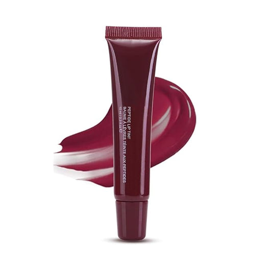 MAEPEOR Lip Glowy Balm 5 Colors Plumping Hydrating Lip Butter Balm and Nourishing Lip Care Lip Treatment Glossy Finish Non-sticky Tinted Lip Balm (03 Raspberry Jelly）