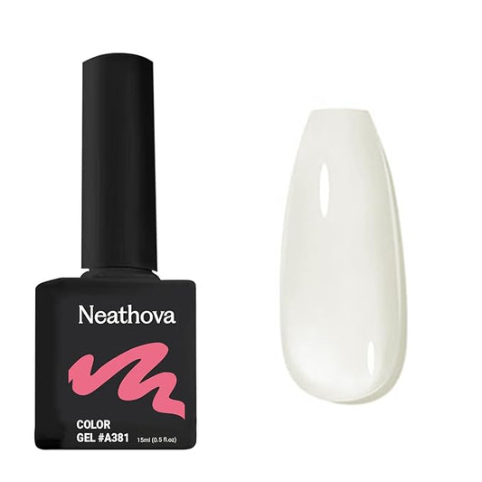 15ML Gel Nail Polish Pure Sheer Same Color Same Bottle Soak Off Gel Polish Art Manicure Salon DIY at Home for Women (Milky White) 1PCS
