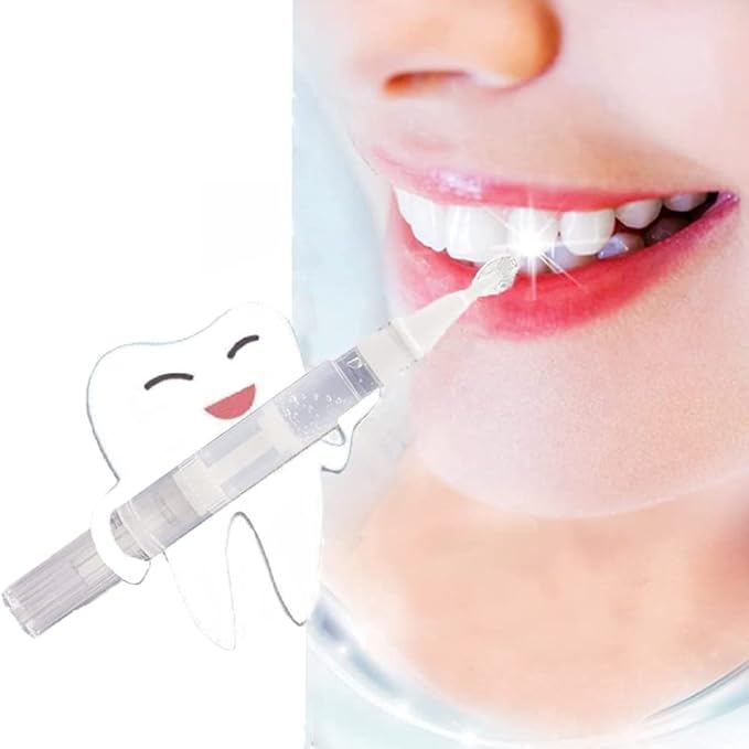 10 pcs Teeth Whitening Gel Pen 2ml Oral Cleaning Pen, Safe 44% Carbamide Peroxide Gel, 20+ Uses, Effective, Painless, No Sensitivity, Travel-Friendly, Natural Mint Flavor