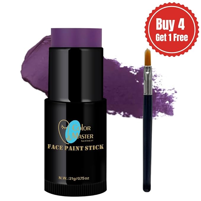 Purple Eye Black Face Body Paint Stick (0.75oz) | Face Paint, Body Paint, & Foundation Cream Makeup