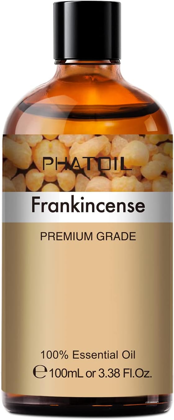 PHATOIL Frankincense Essential Oil 100ML, Essential Oils for Diffuser, Humidifier, Aromatherapy, Perfect for DIY Soap, Candle, Bath Bombs Making