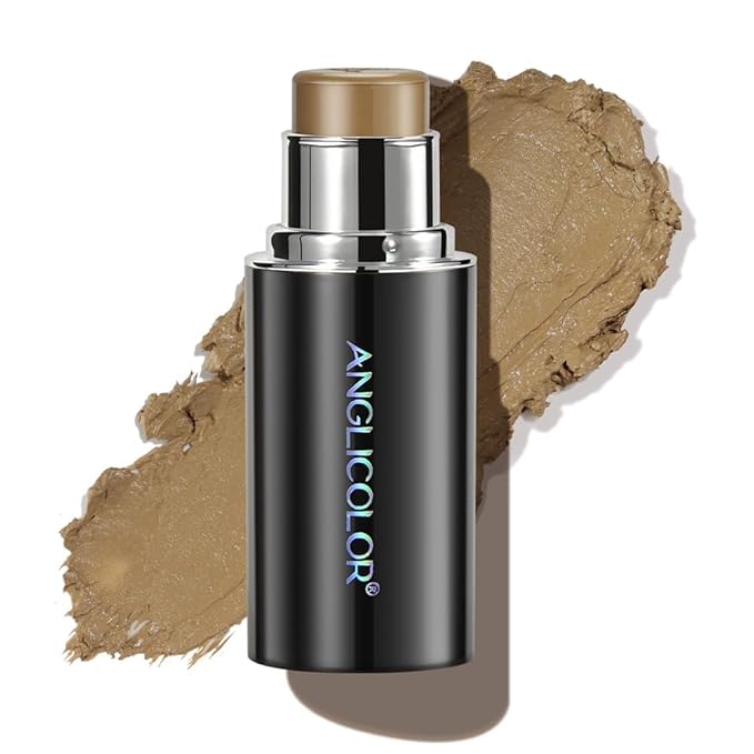 Cream Bronzer Stick, Multi-use Matte Finish Long Lasting Waterproof Contour Stick Face Shaping for Older Women, #1 Mature Bronzer