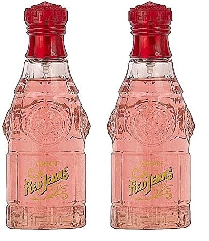Versace Red Jeans for Women 2.5 oz Eau de Toilette Spray (Pack of 2)
