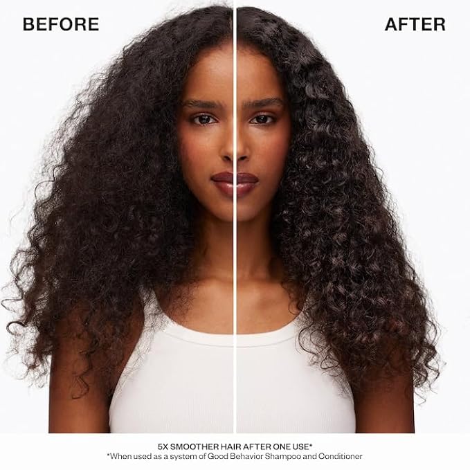 IGK GOOD BEHAVIOR Ultra Smooth Shampoo & Conditioner Set | Frizz Control + Shine | Vegan + Cruelty-Free | 33.8 oz (Pack of 2)