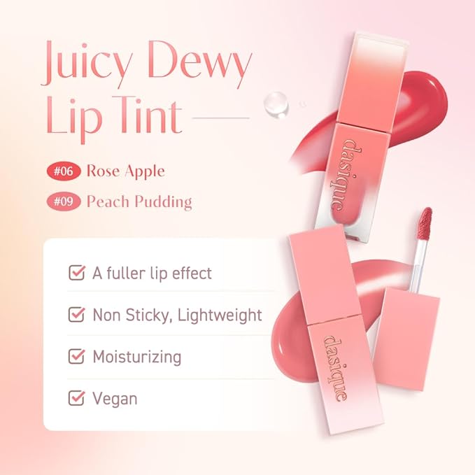 dasique Juicy Dewy Tint Duo Set #06 Rose Pudding